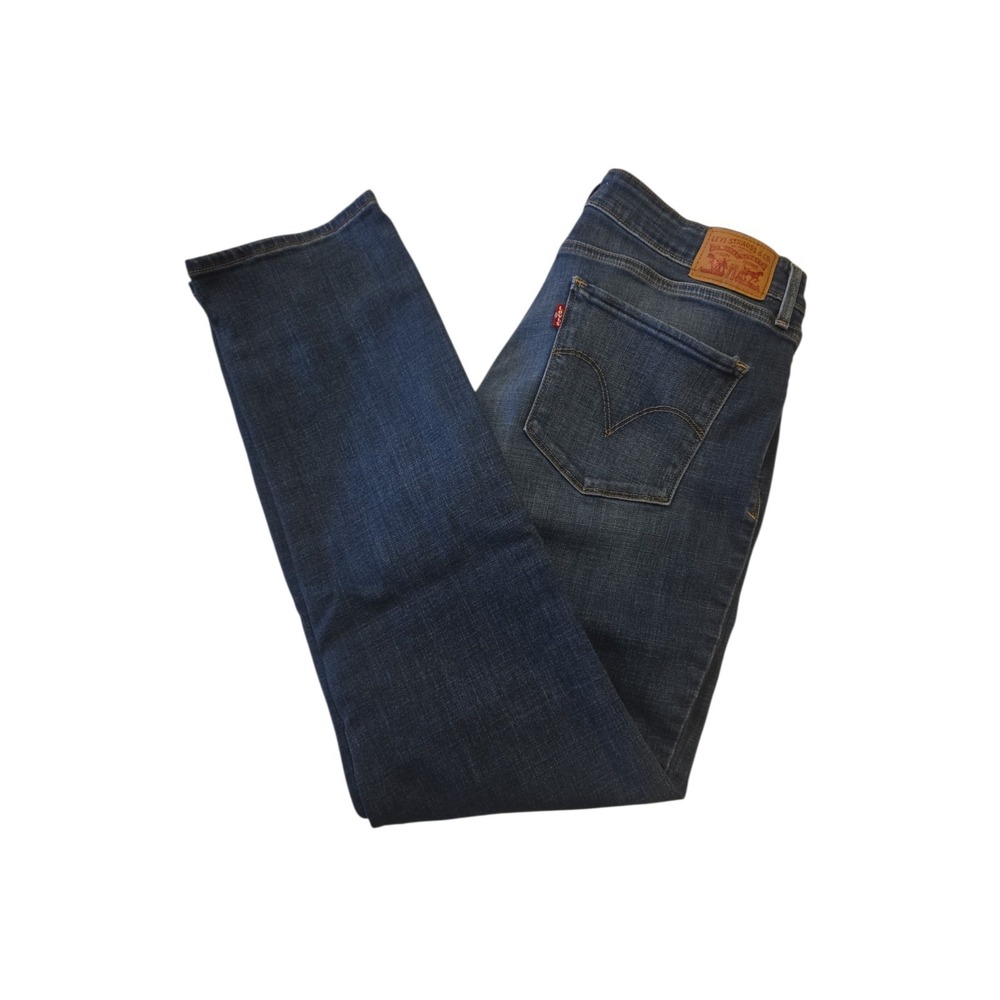 Levi's Mid Rise Skinny Jeans Women's Size 14 Dark Wash Stretch Denim 32x30